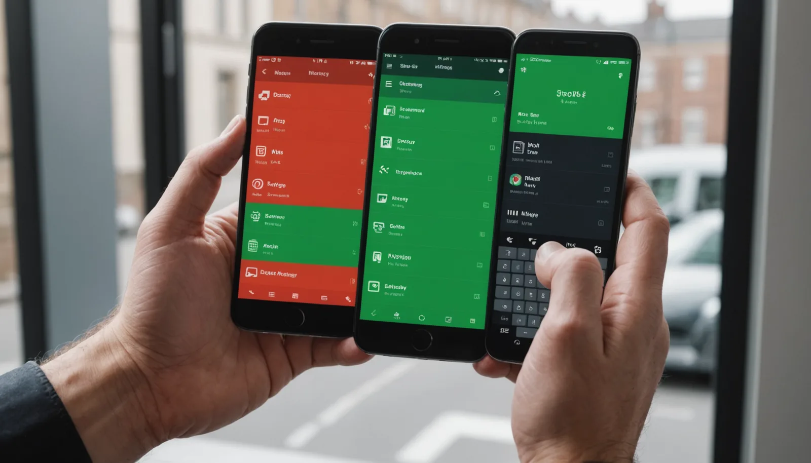 Smartphone file manager displaying image compression results with file sizes showing 70% reduction for compressed photos